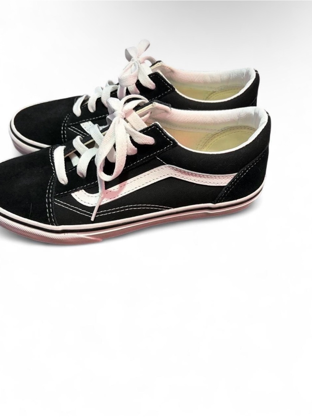 Vans Black and White Low-Top Skate Sneakers